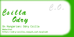 csilla odry business card